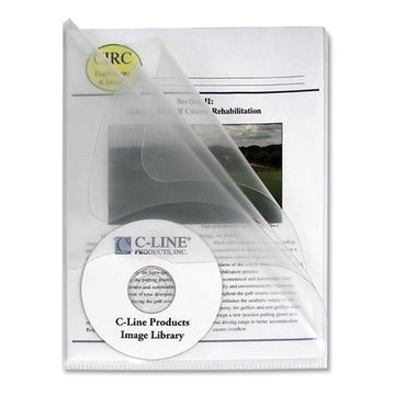 C-Line® Multi-section Project Folders W- Clear Dividers, 3-sections, 1-3-cut Tab, Letter Size, Clear, 25-box freeshipping - TVN Wholesale